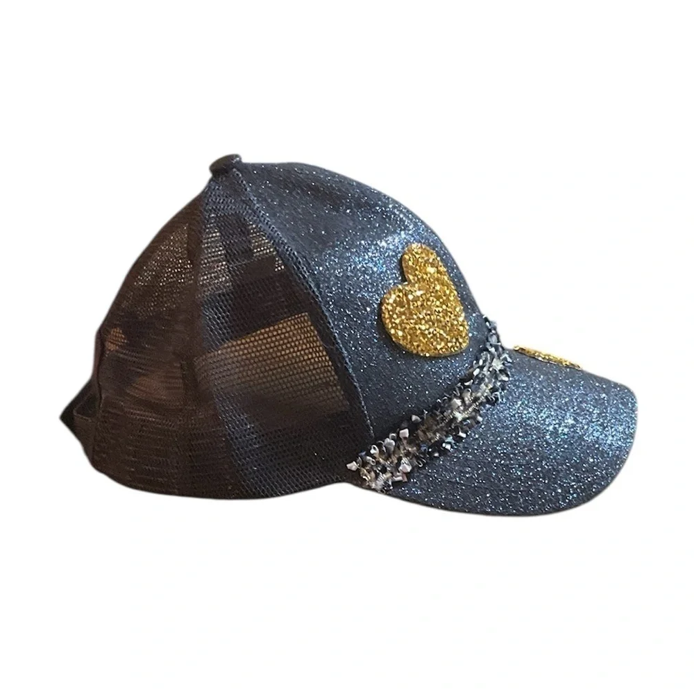 Sparkling Midnight Blue Baseball Hat